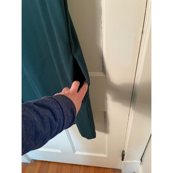 Lands' End Sleeveless Dress Green Scuba Knit Sz 10 Pockets - Picture 5 of 7